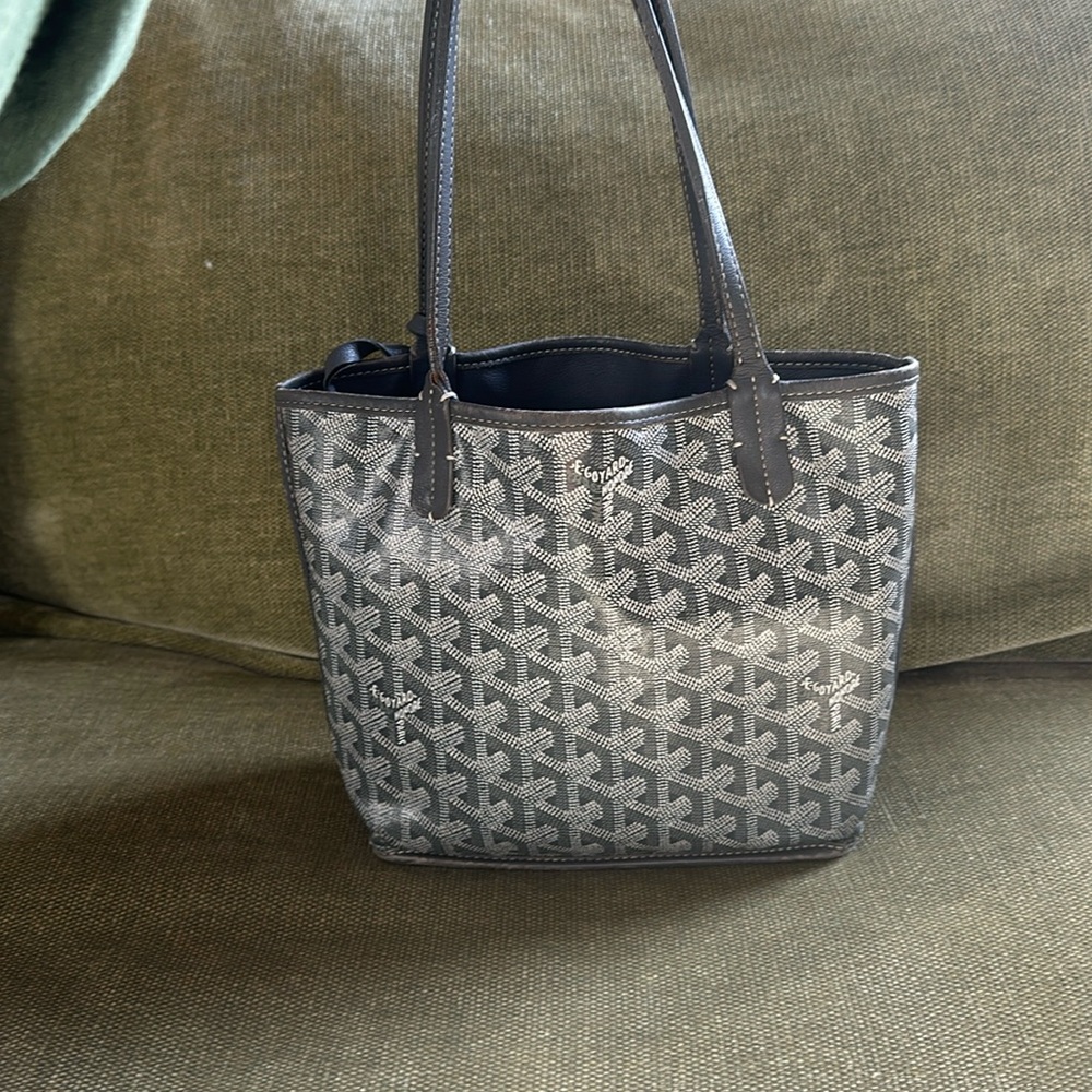 Preloved Authentic Goyard Anjou Mini Tote Grey